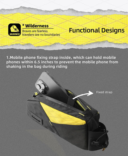 Bike & Bag Bike Bag RHINOWALK - Wilderness Series - Bike Top Tube Bag (1.2L) - Waterproof