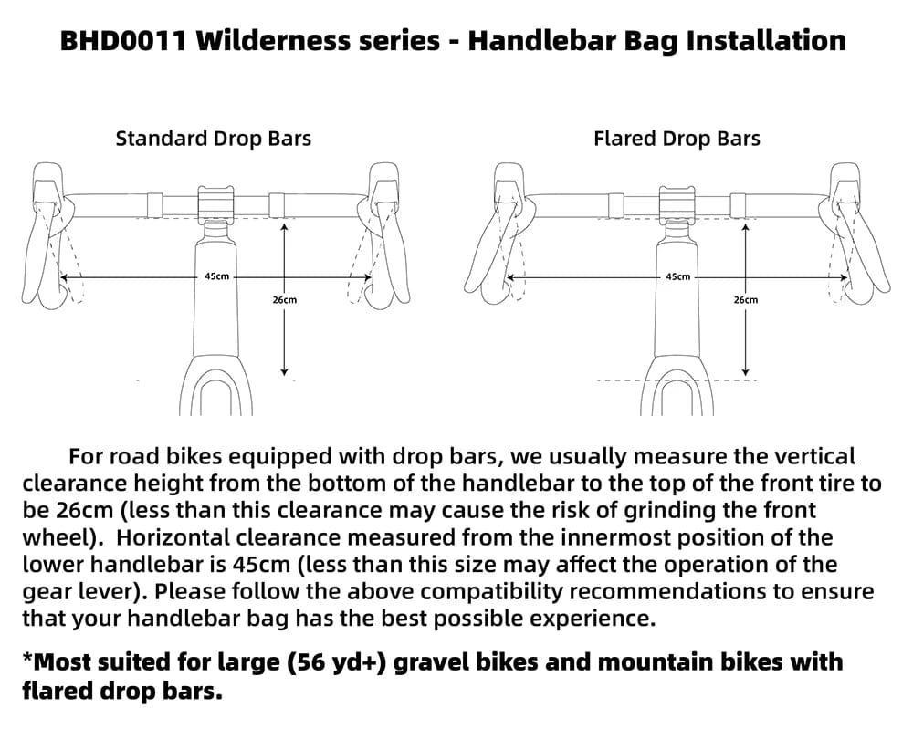 Bike & Bag Bike Bag RHINOWALK - Wilderness Series -  Waterproof Handlebar Bag – (8L-13L)