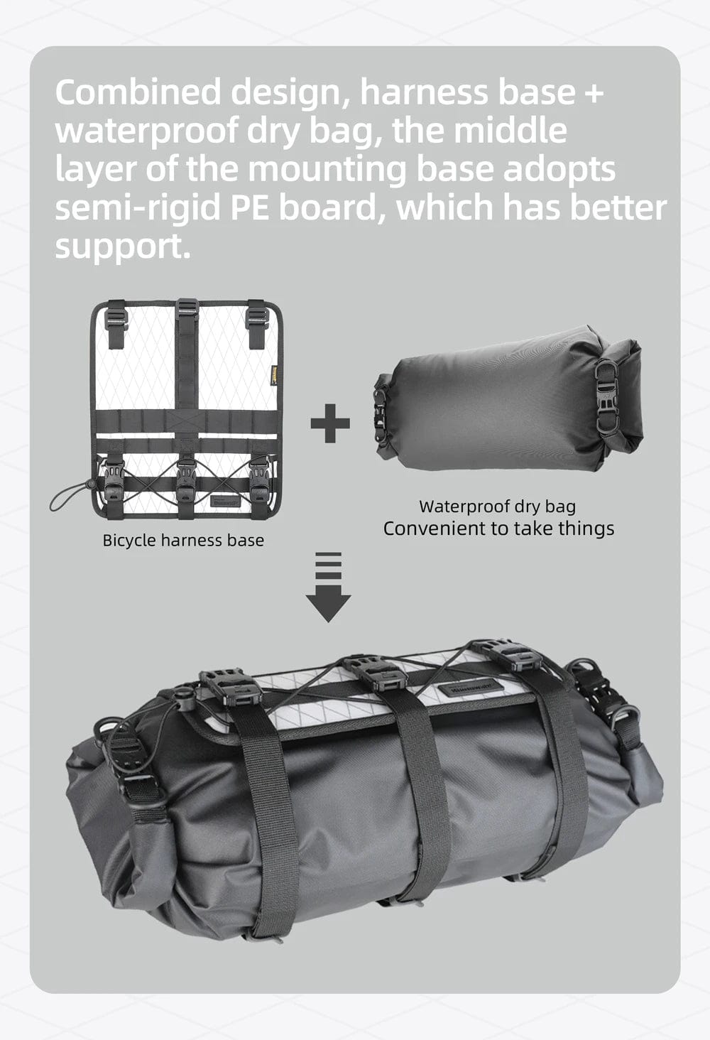 Bike & Bag Bike Bag RHINOWALK - Wilderness Series -  Waterproof Handlebar Bag – (8L-13L)