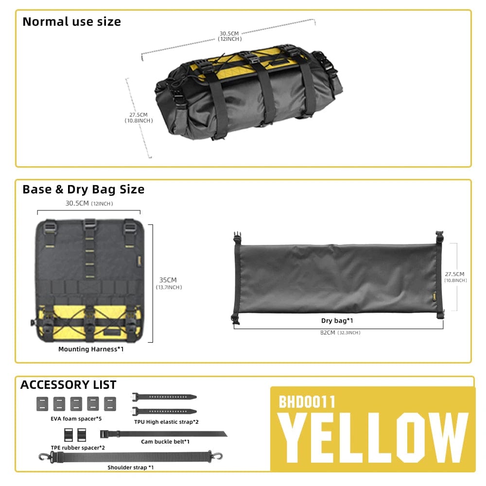 Bike & Bag Bike Bag RHINOWALK - Wilderness Series -  Waterproof Handlebar Bag – (8L-13L)