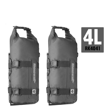 Bike & Bag Bike Bags Black-4L-2PC RHINOWALK  - Front Fork Dry Bags (4L,7L) (1 & 2 peice) - Waterproof, Quick Release