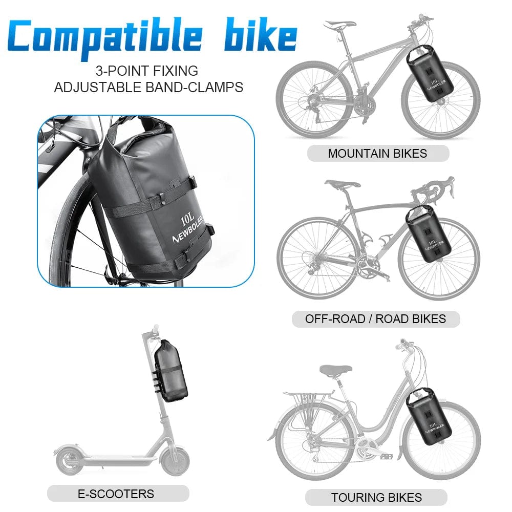 Bike & Bag Bike Bags NEWBOLER - Front Fork Dry Bag with Rack (10L) (1 & 2 Peice)