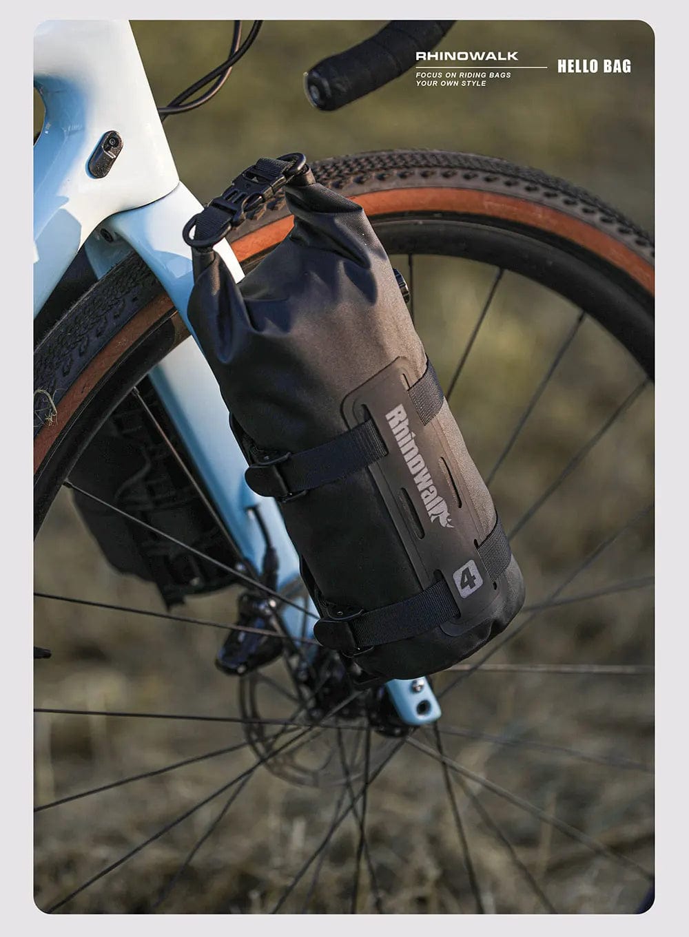 Bike & Bag Bike Bags RHINOWALK  - Front Fork Dry Bags (4L,7L) (1 & 2 peice) - Waterproof, Quick Release