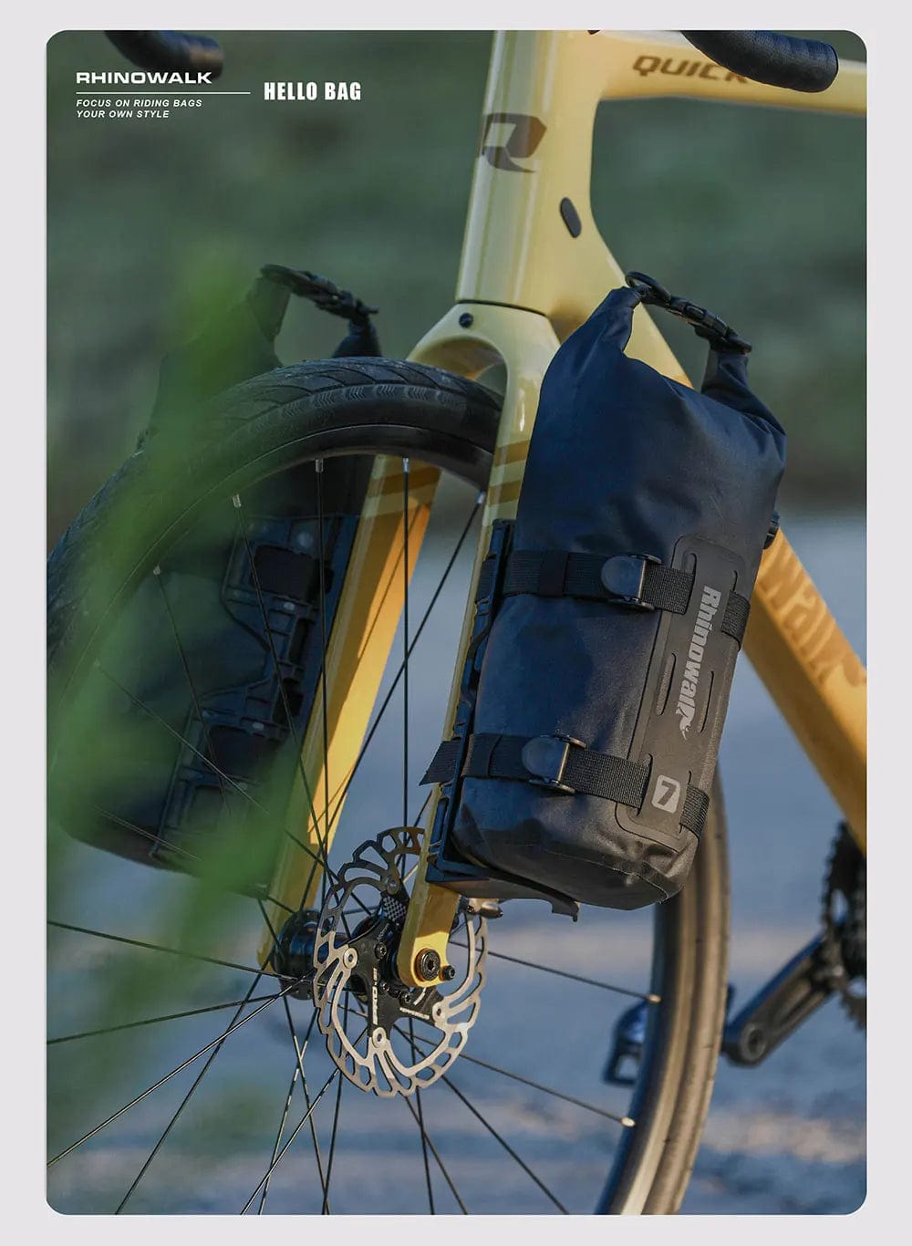 Bike & Bag Bike Bags RHINOWALK  - Front Fork Dry Bags (4L,7L) (1 & 2 peice) - Waterproof, Quick Release