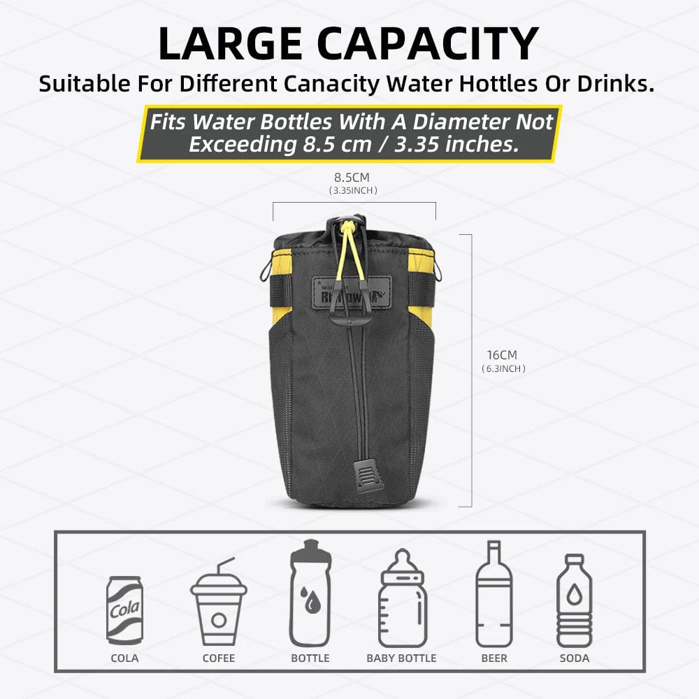 Bike & Bag Bike Bags RHINOWALK - Wilderness Series - Bike Water Bottle Carrier Pouch – Insulated Handlebar Bag