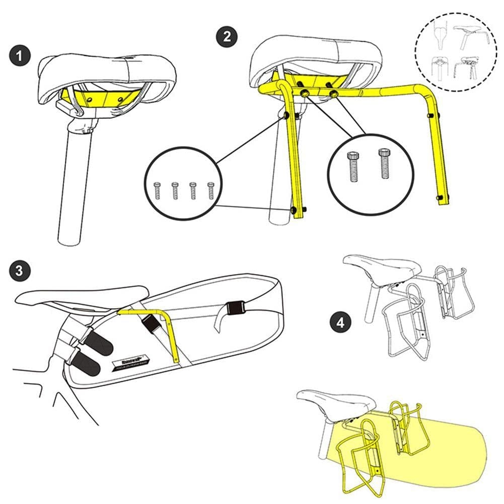 BIKE & BAG Bottle Racks RHINOWALK - Saddle Bag Stabilizer Bracket