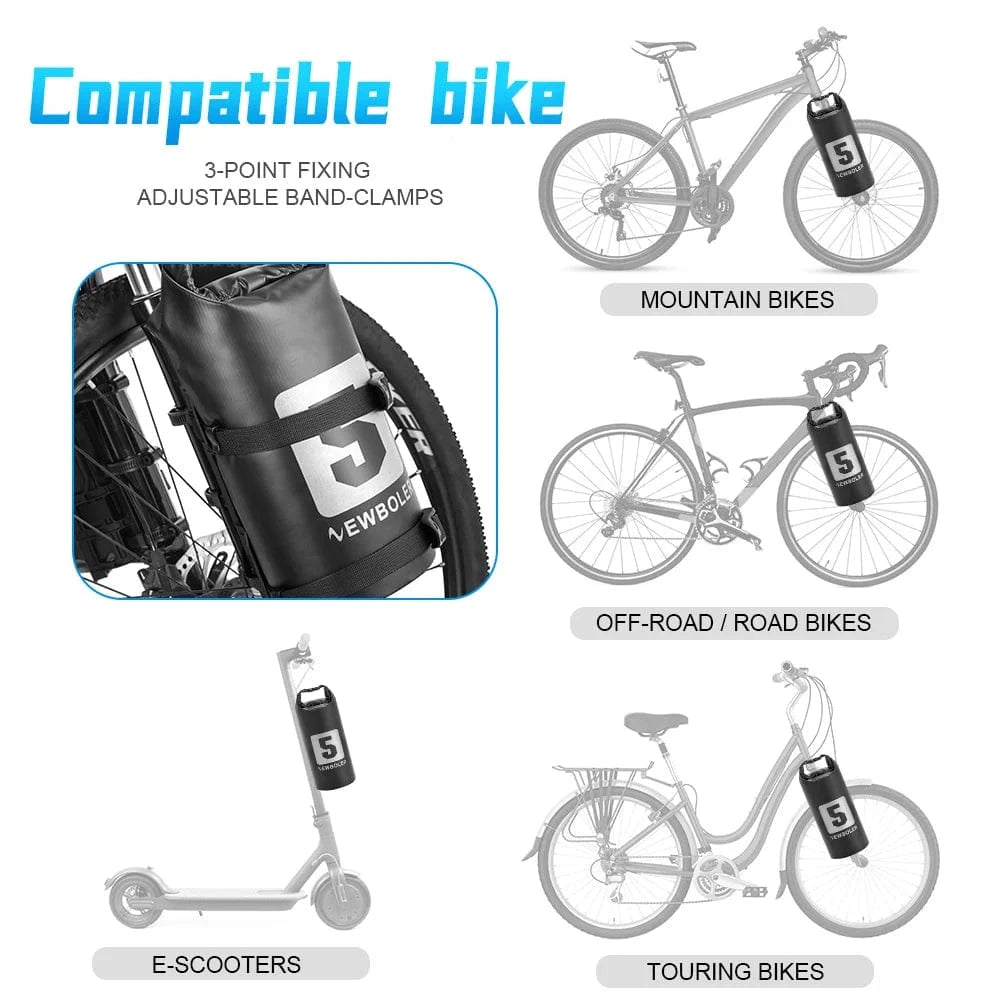 Bike & Bag Fork Bags NEWBOLER Waterproof Front Fork Dry Bags with Rack - 5L