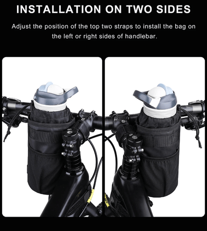 BIKE & BAG Handlebar bag RHINOWALK - Bike Handlebar Stem Insultated Water Bottle Holder