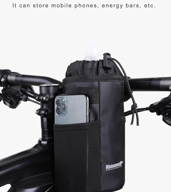 BIKE & BAG Handlebar bag RHINOWALK - Bike Handlebar Stem Insultated Water Bottle Holder