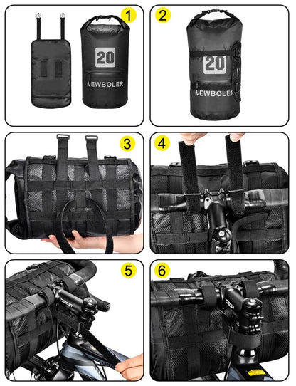 BIKE & BAG Handlebar Bags NEWBOLER - Handlebar Basket Pack (10 - 20L)