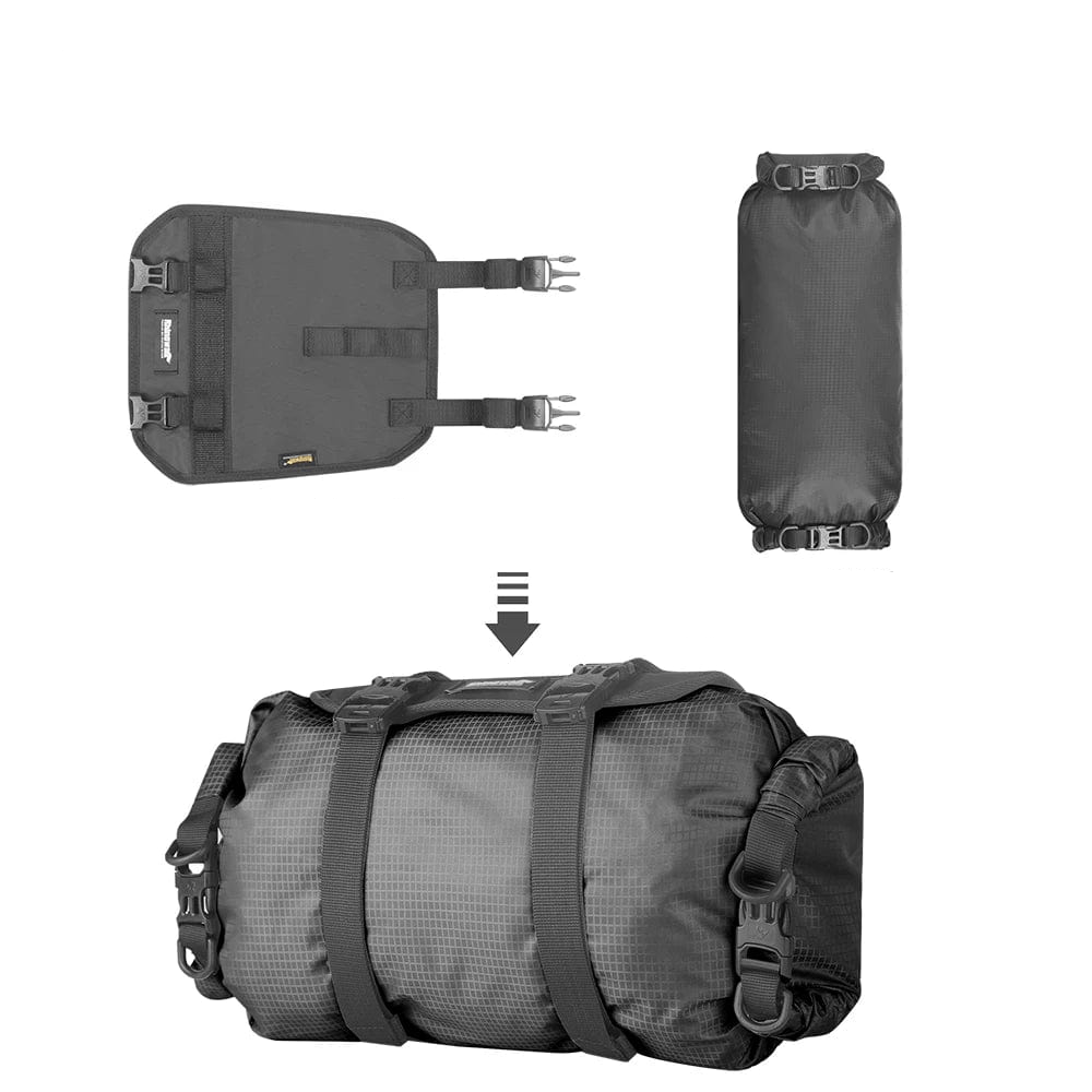 BIKE & BAG Handlebar Bags RHINOWALK - Waterproof Front Handlebar Roll and Dry Bag (12L)