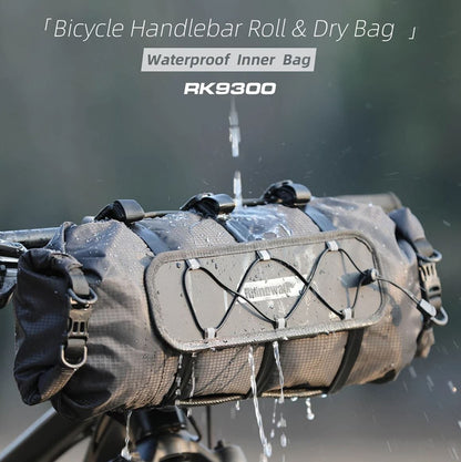 BIKE & BAG Handlebar Bags RHINOWALK - Waterproof Handlebar Roll and 12L Dry Bag