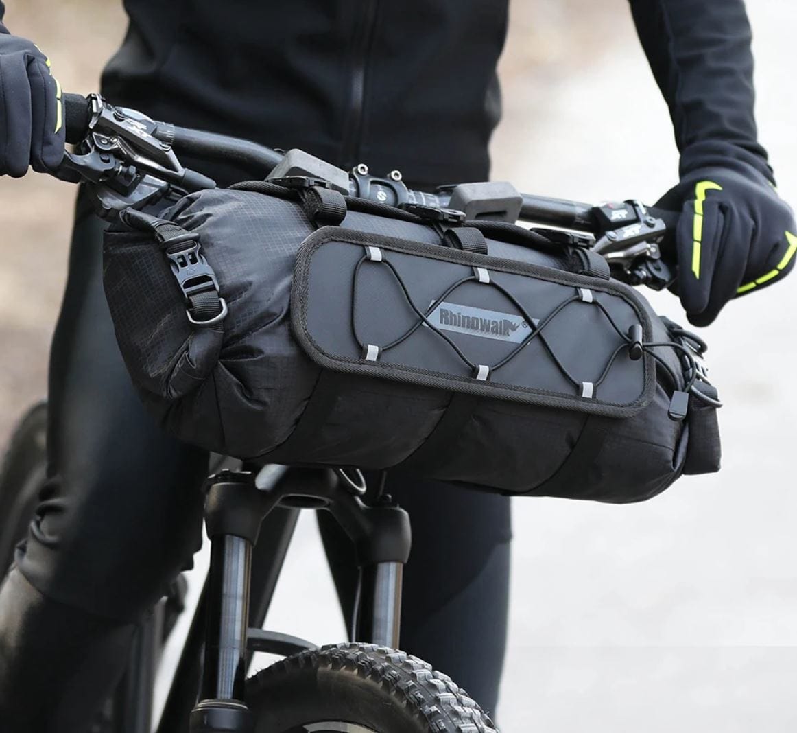 BIKE & BAG Handlebar Bags RHINOWALK - Waterproof Handlebar Roll and 12L Dry Bag