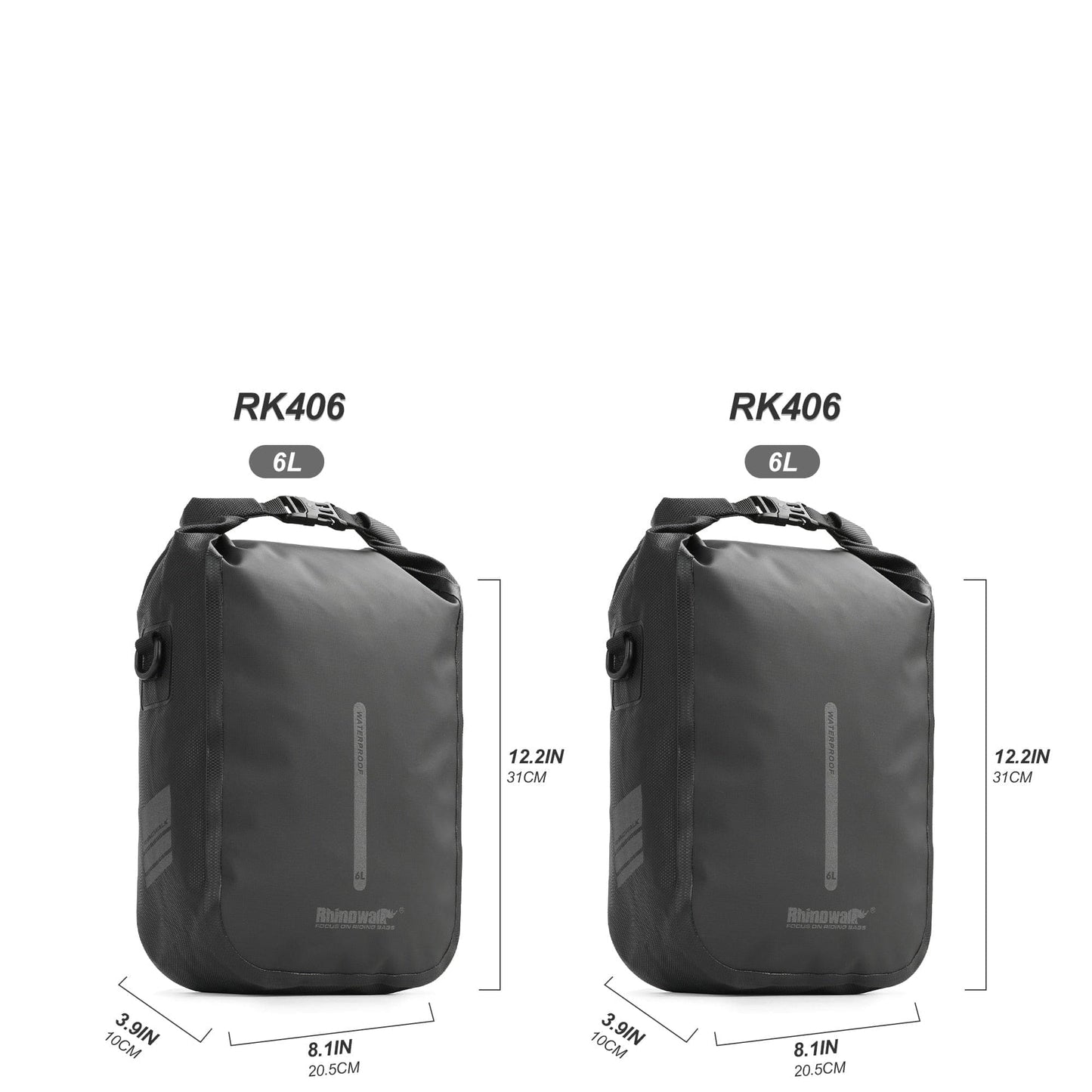 BIKE & BAG Pannier Bags Black-6L-2pcs RHINOWALK - Quick Release Front Pannier Bags (4, 6L)