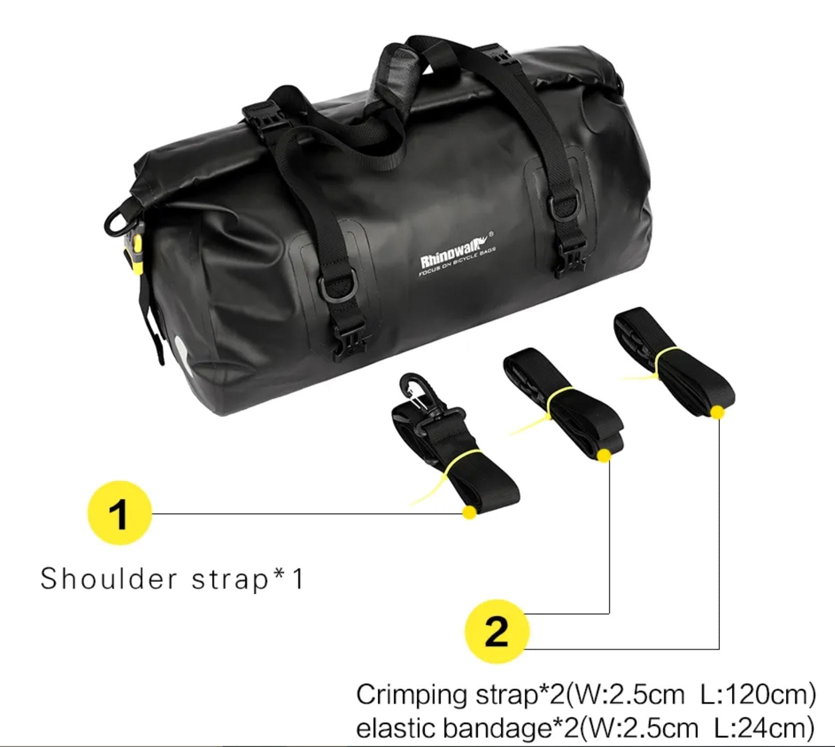 BIKE & BAG Pannier Bags RHINOWALK 20L Waterproof Pannier Bag