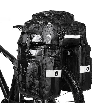 BIKE & BAG Pannier Bags RK19665-Black / Black RHINOWALK - 3-in-1 Pannier / Trunk Bag