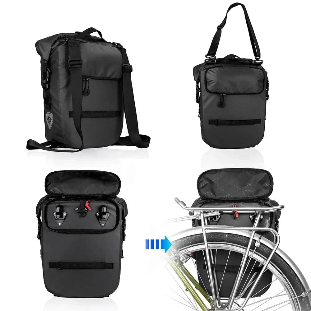 BIKE & BAG Pannier Bags X21668-Black RHINOWALK - Waterproof Pannier Bag (20L)