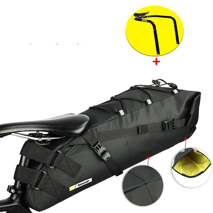 BIKE & BAG Saddle Bags 13L Set(with Rack) RHINOWALK - Saddle Bags (10L-13L Waterproof) with Stabilizer Bracket Mount