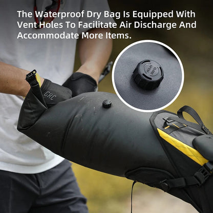 Bike & Bag Saddle Bags RHINOWALK - Wilderness Series - 14L Waterproof Bike Saddle Bag – With removable Dry Bag