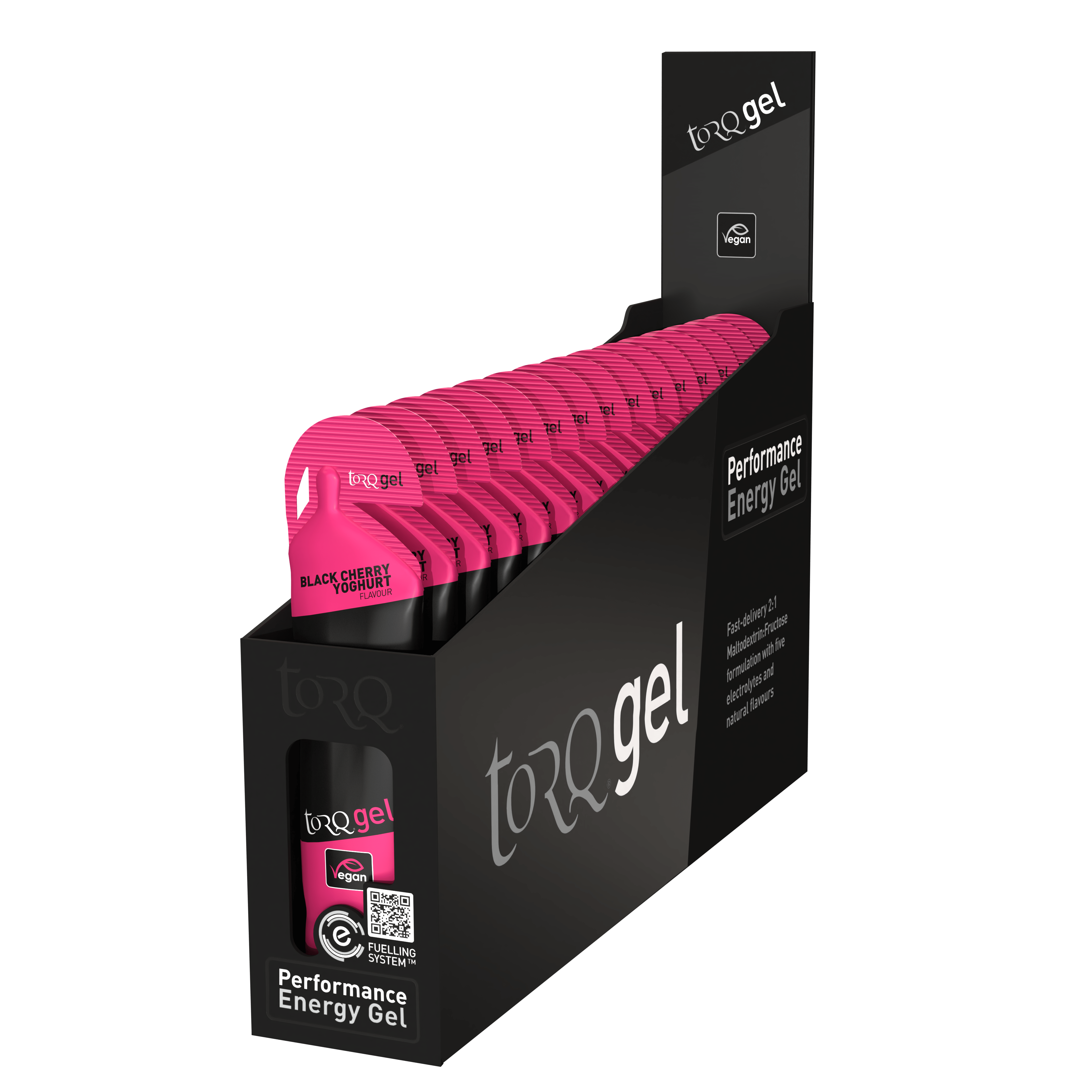 TORQ Energy Bars / Gels / Chews Black Cherry Yoghurt Flavour TORQ Energy Gels (Box 15 x 45g)