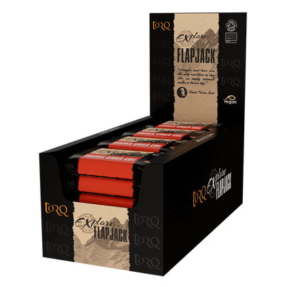 TORQ Energy Bars / Gels / Chews Organic Ginger Cake Flavour Flapjacks TORQ Explore Flapjacks (Box of 20 x 65g)